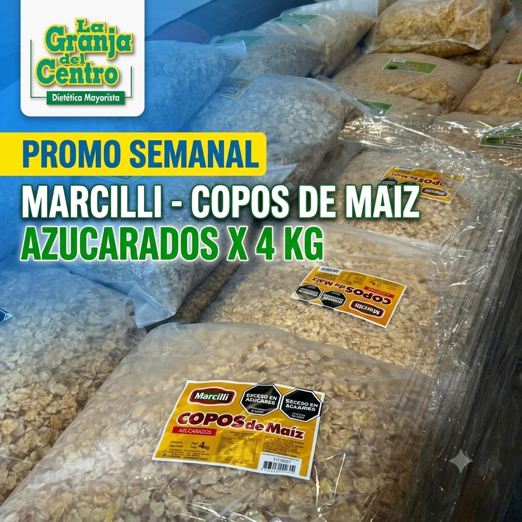 Ofertas y Promociones MARCILLI - COPOS DE MAIZ AZUCARADOS X 4 KG PROMO SEMANAL